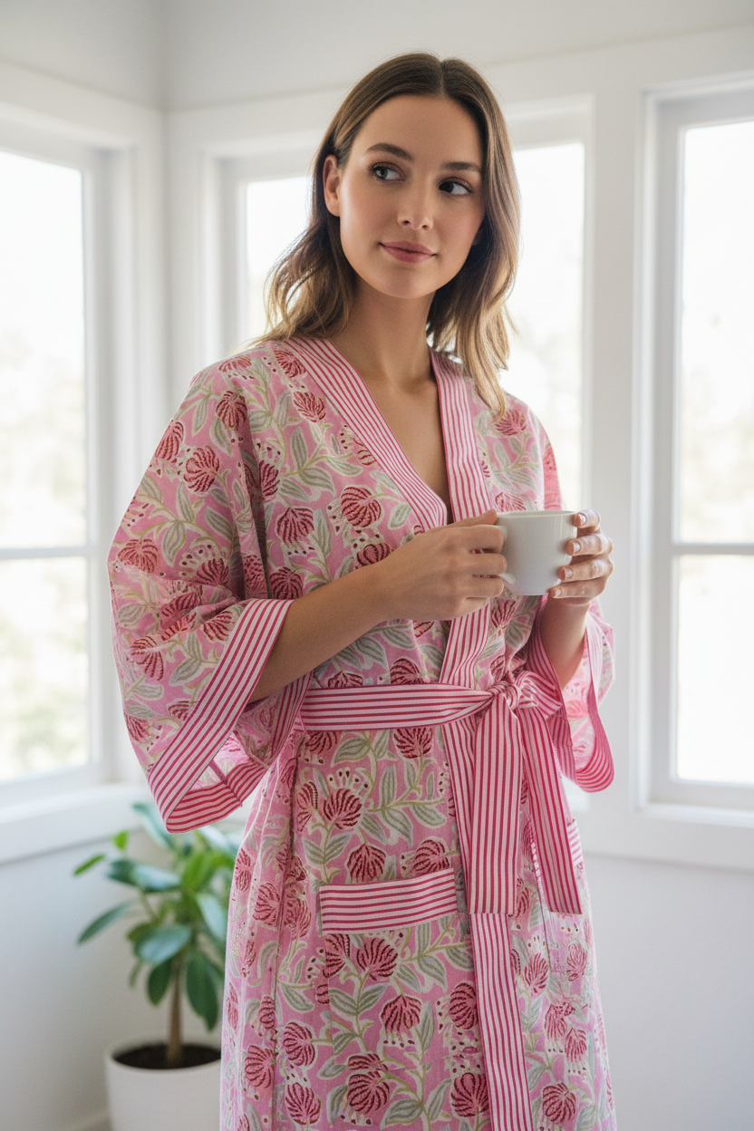 NILA Block Print Robe