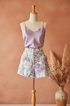 Shorts Floral Lavanda - Top Simple