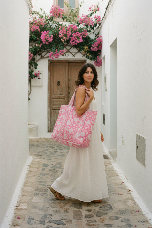 Tote Lifestyle Vestido Blanco