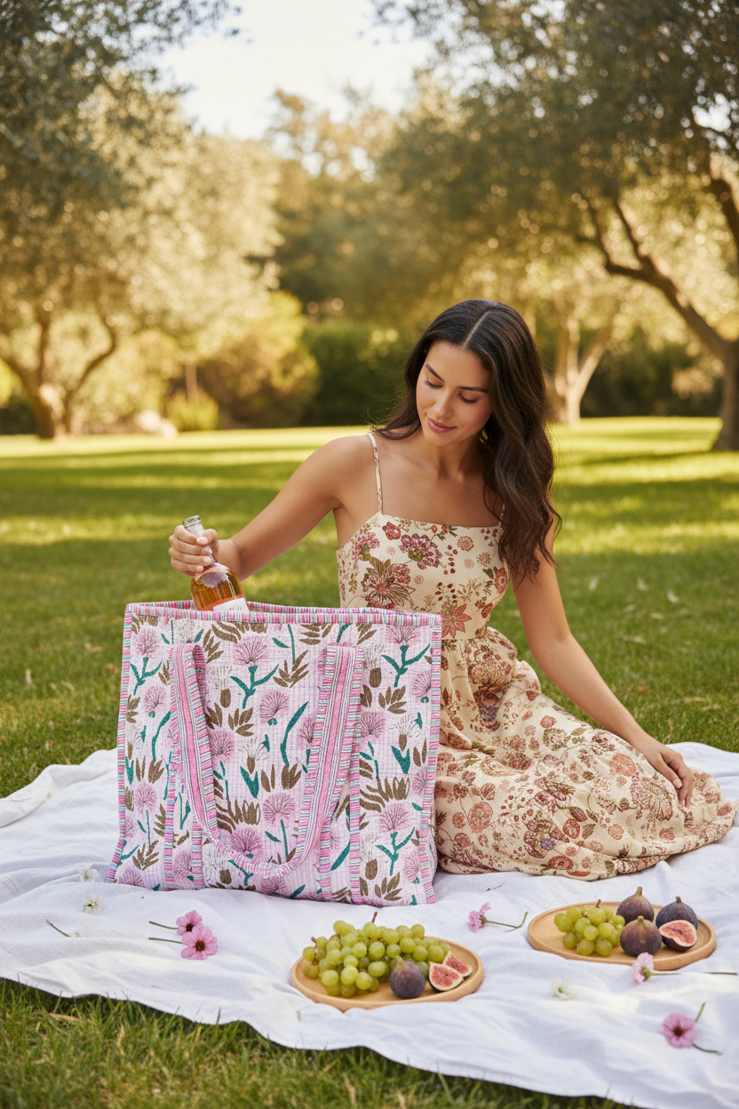 Tote Rosa Autumn Botanica Picnic